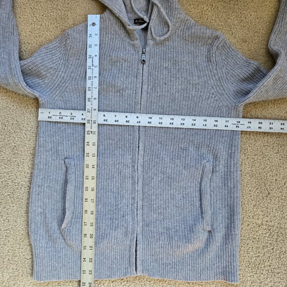 NWOT Brooks Brothers Wool Cashmere Hoodie Cardigan Grey Size XS - Picture 3 of 16